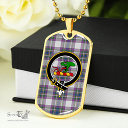 ScottishPlaid MacBeth Dress Dance Modern Clan Tartan Dog Tag Necklace - Crest Classic Scottish Plaid Tartan Plaid