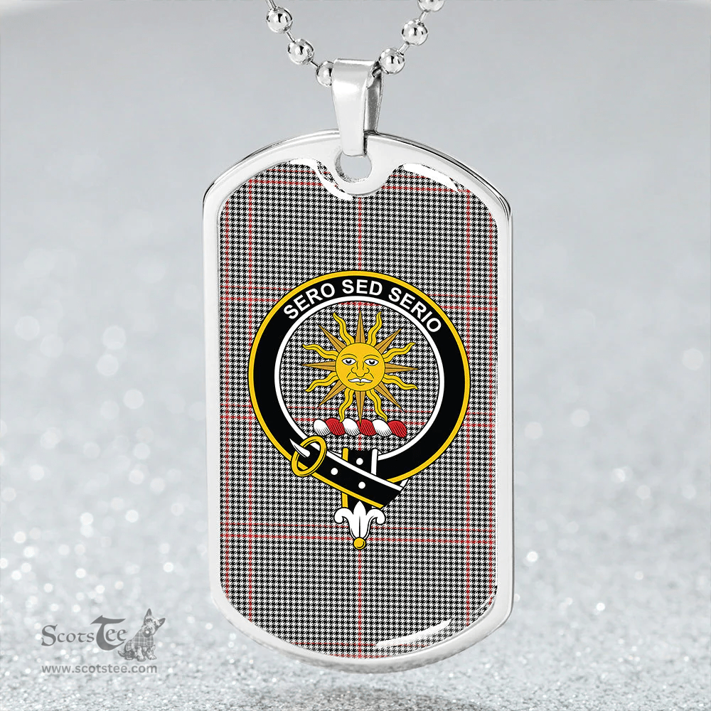 ScottishPlaid Kerr Shepherd's Plaid Clan Tartan Dog Tag Necklace - Crest Classic Scottish Plaid Tartan Plaid