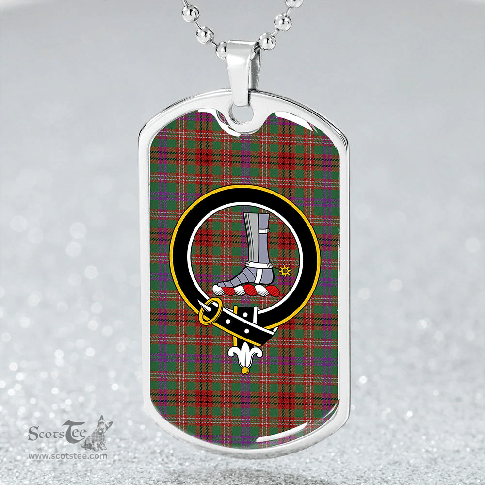 ScottishPlaid MacCall (MacColl) Modern Clan Tartan Dog Tag Necklace - Crest Classic Scottish Plaid Tartan Plaid