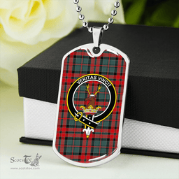 ScottishPlaid Keith Fashion (Austin Fashion) Modern Clan Tartan Dog Tag Necklace - Crest Classic Scottish Plaid Tartan Plaid