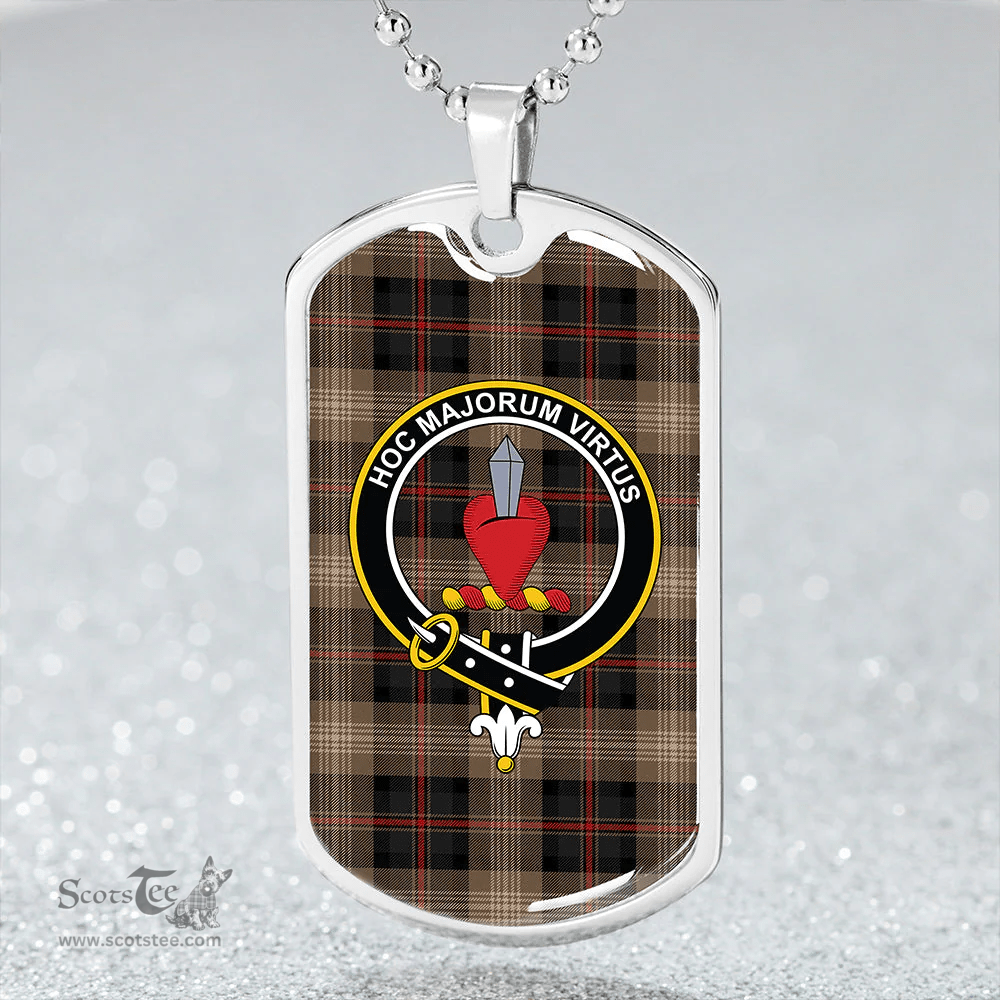 ScottishPlaid Logan #8 Modern Clan Tartan Dog Tag Necklace - Crest Classic Scottish Plaid Tartan Plaid