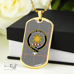 ScottishPlaid Kerr Shepherd's Plaid Clan Tartan Dog Tag Necklace - Crest Classic Scottish Plaid Tartan Plaid