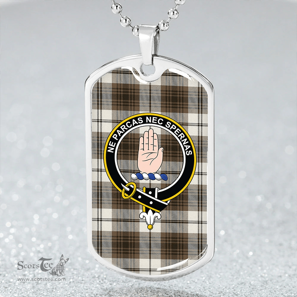 ScottishPlaid Lamont Dress Weathered Clan Tartan Dog Tag Necklace - Crest Classic Scottish Plaid Tartan Plaid