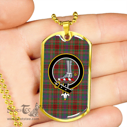 ScottishPlaid MacCall (MacColl) Modern Clan Tartan Dog Tag Necklace - Crest Classic Scottish Plaid Tartan Plaid