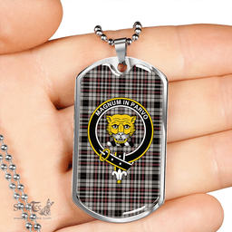 ScottishPlaid Little Arisaid Ancient Clan Tartan Dog Tag Necklace - Crest Classic Scottish Plaid Tartan Plaid