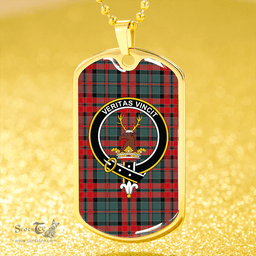 ScottishPlaid Keith Fashion (Austin Fashion) Modern Clan Tartan Dog Tag Necklace - Crest Classic Scottish Plaid Tartan Plaid