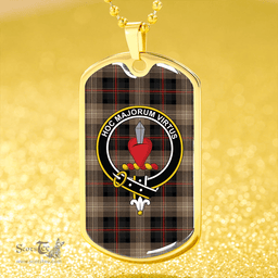 ScottishPlaid Logan #8 Modern Clan Tartan Dog Tag Necklace - Crest Classic Scottish Plaid Tartan Plaid
