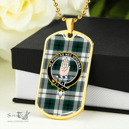 ScottishPlaid Lamont Dress Modern Clan Tartan Dog Tag Necklace - Crest Classic Scottish Plaid Tartan Plaid
