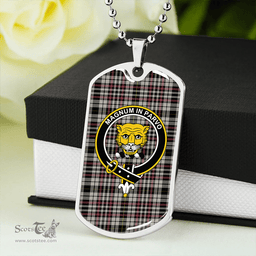 ScottishPlaid Little Arisaid Ancient Clan Tartan Dog Tag Necklace - Crest Classic Scottish Plaid Tartan Plaid
