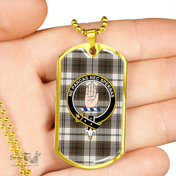 ScottishPlaid Lamont Dress Weathered Clan Tartan Dog Tag Necklace - Crest Classic Scottish Plaid Tartan Plaid