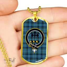 ScottishPlaid Leith District Modern Clan Tartan Dog Tag Necklace - Crest Classic Scottish Plaid Tartan Plaid