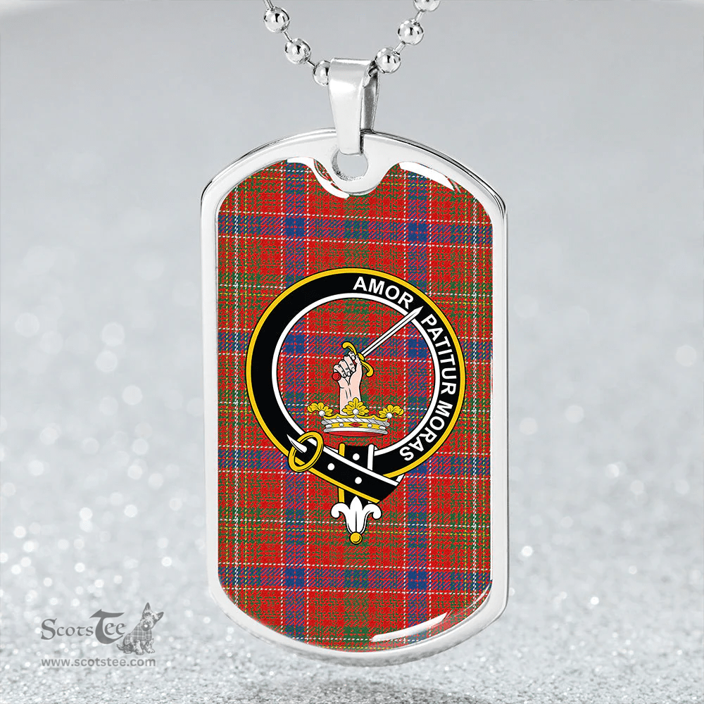 ScottishPlaid Lumsden Waistcoat Modern Clan Tartan Dog Tag Necklace - Crest Classic Scottish Plaid Tartan Plaid