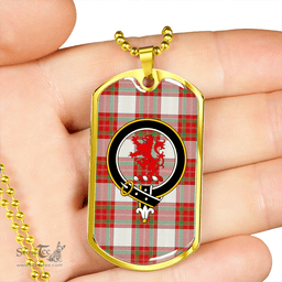 ScottishPlaid MacBrair Dress Modern Clan Tartan Dog Tag Necklace - Crest Classic Scottish Plaid Tartan Plaid