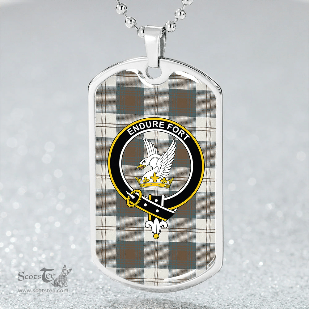 ScottishPlaid Lindsay Dress Dance Red Ancient Clan Tartan Dog Tag Necklace - Crest Classic Scottish Plaid Tartan Plaid