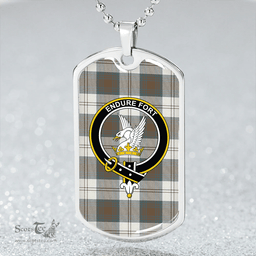 ScottishPlaid Lindsay Dress Dance Red Ancient Clan Tartan Dog Tag Necklace - Crest Classic Scottish Plaid Tartan Plaid