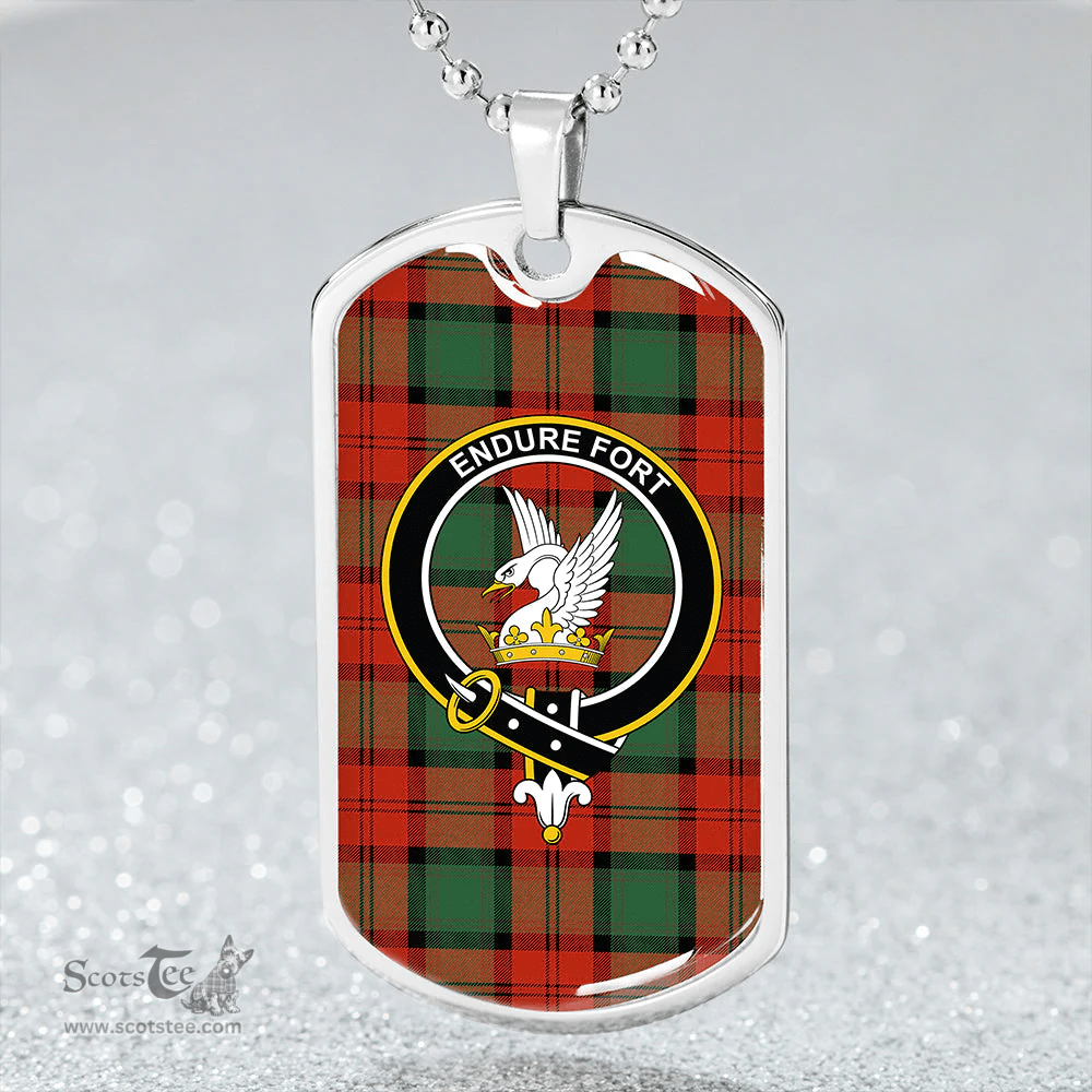 ScottishPlaid Lindsay (Smibert) (Lindsay New) Ancient Clan Tartan Dog Tag Necklace - Crest Classic Scottish Plaid Tartan Plaid