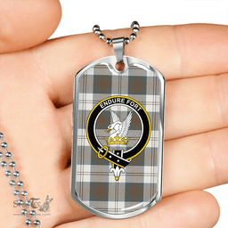 ScottishPlaid Lindsay Dress Dance Red Ancient Clan Tartan Dog Tag Necklace - Crest Classic Scottish Plaid Tartan Plaid