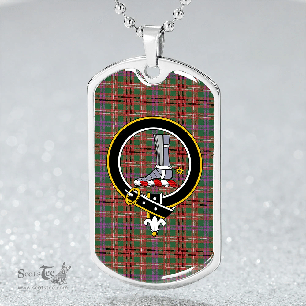 ScottishPlaid MacCall Ancient Clan Tartan Dog Tag Necklace - Crest Classic Scottish Plaid Tartan Plaid