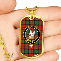 ScottishPlaid Lindsay (Smibert) (Lindsay New) Ancient Clan Tartan Dog Tag Necklace - Crest Classic Scottish Plaid Tartan Plaid