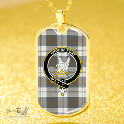ScottishPlaid Lindsay Dress Dance Red Ancient Clan Tartan Dog Tag Necklace - Crest Classic Scottish Plaid Tartan Plaid