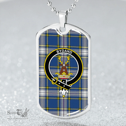 ScottishPlaid Maver Dress Modern Clan Tartan Dog Tag Necklace - Crest Classic Scottish Plaid Tartan Plaid
