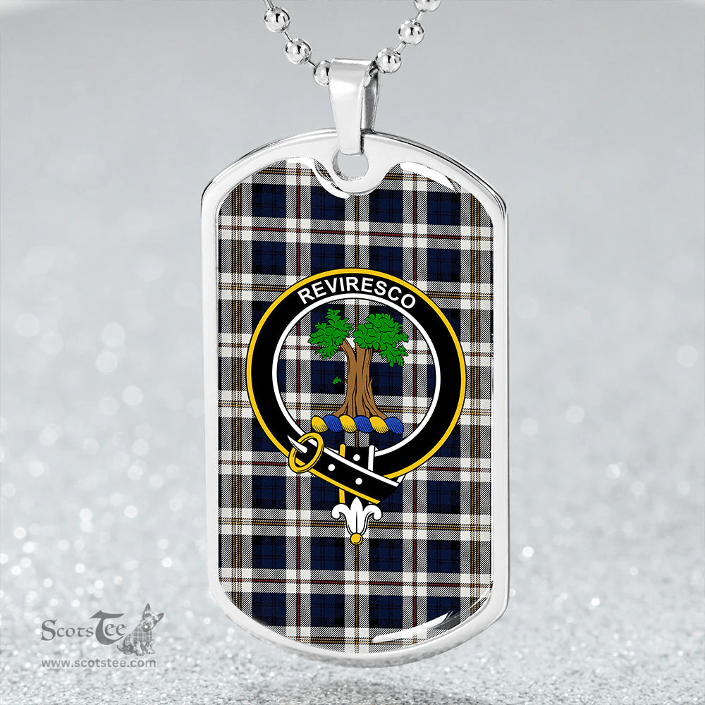 ScottishPlaid MacEwan Dress Arisaid Modern Clan Tartan Dog Tag Necklace - Crest Classic Scottish Plaid Tartan Plaid
