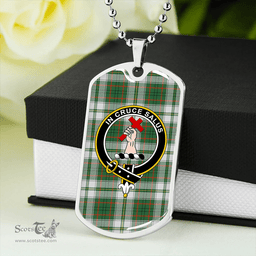 ScottishPlaid Taylor Dress Ancient Clan Tartan Dog Tag Necklace - Crest Classic Scottish Plaid Tartan Plaid