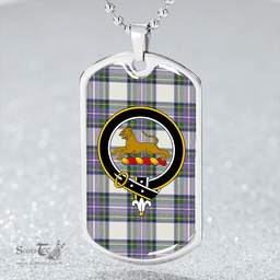 ScottishPlaid Richards (Pritchard) Ancient Clan Tartan Dog Tag Necklace - Crest Classic Scottish Plaid Tartan Plaid