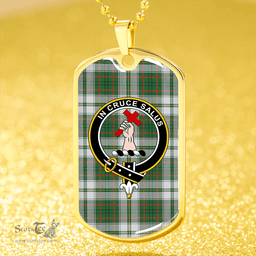 ScottishPlaid Taylor Dress Ancient Clan Tartan Dog Tag Necklace - Crest Classic Scottish Plaid Tartan Plaid
