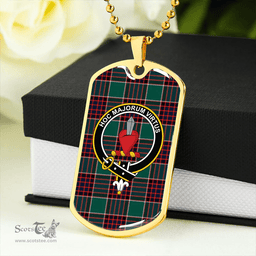 ScottishPlaid Logan (Clans Originaux) Modern Clan Tartan Dog Tag Necklace - Crest Classic Scottish Plaid Tartan Plaid