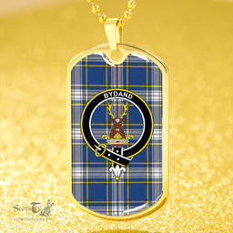 ScottishPlaid Maver Dress Modern Clan Tartan Dog Tag Necklace - Crest Classic Scottish Plaid Tartan Plaid