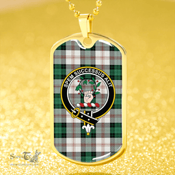 ScottishPlaid Ross Arisaid Modern Clan Tartan Dog Tag Necklace - Crest Classic Scottish Plaid Tartan Plaid