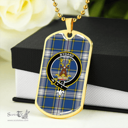 ScottishPlaid Maver Dress Modern Clan Tartan Dog Tag Necklace - Crest Classic Scottish Plaid Tartan Plaid
