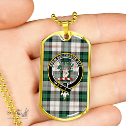 ScottishPlaid Ross Arisaid Modern Clan Tartan Dog Tag Necklace - Crest Classic Scottish Plaid Tartan Plaid