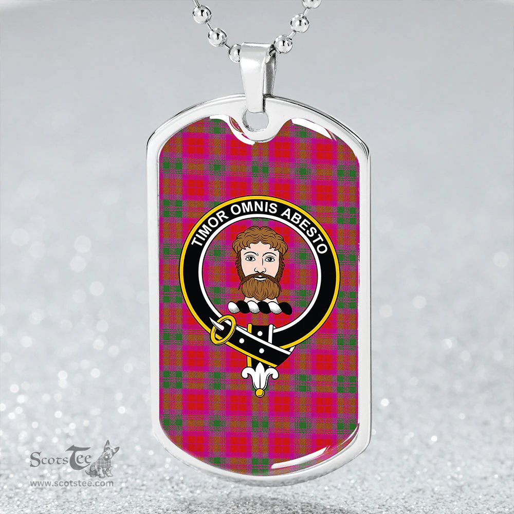ScottishPlaid MacNab Modern Clan Tartan Dog Tag Necklace - Crest Classic Scottish Plaid Tartan Plaid