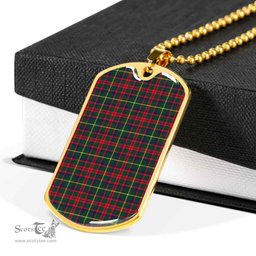 Scottish MacKintosh Hunting Modern Clan Tartan Dog Tag Necklace - Classic Scottish Plaid Tartan Plaid
