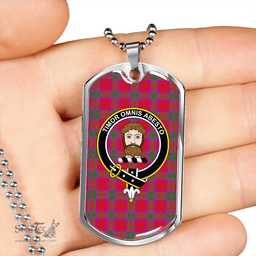 ScottishPlaid MacNab Modern Clan Tartan Dog Tag Necklace - Crest Classic Scottish Plaid Tartan Plaid