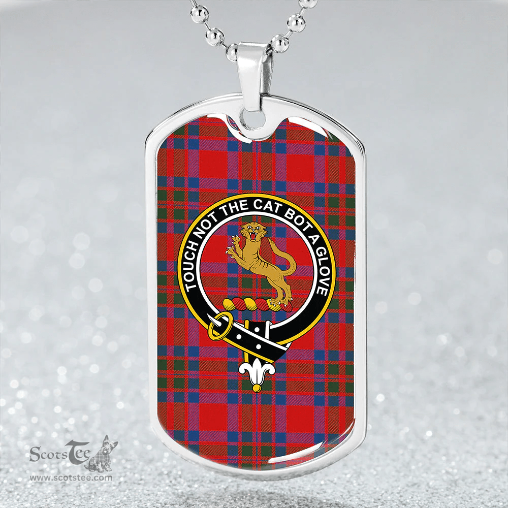 ScottishPlaid MacKintosh Plaid Modern Clan Tartan Dog Tag Necklace - Crest Classic Scottish Plaid Tartan Plaid