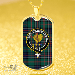 ScottishPlaid Sinclair Hunting Modern Clan Tartan Dog Tag Necklace - Crest Classic Scottish Plaid Tartan Plaid