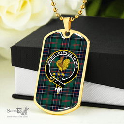 ScottishPlaid Sinclair Hunting Modern Clan Tartan Dog Tag Necklace - Crest Classic Scottish Plaid Tartan Plaid