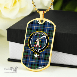 ScottishPlaid MacRae Hunting Modern Clan Tartan Dog Tag Necklace - Crest Classic Scottish Plaid Tartan Plaid