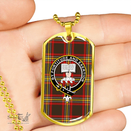 ScottishPlaid Reid 1939 Modern Clan Tartan Dog Tag Necklace - Crest Classic Scottish Plaid Tartan Plaid