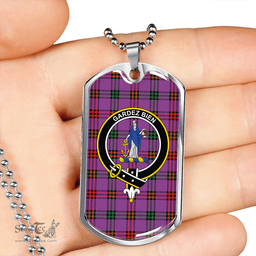 ScottishPlaid Montgomery Ancient Clan Tartan Dog Tag Necklace - Crest Classic Scottish Plaid Tartan Plaid