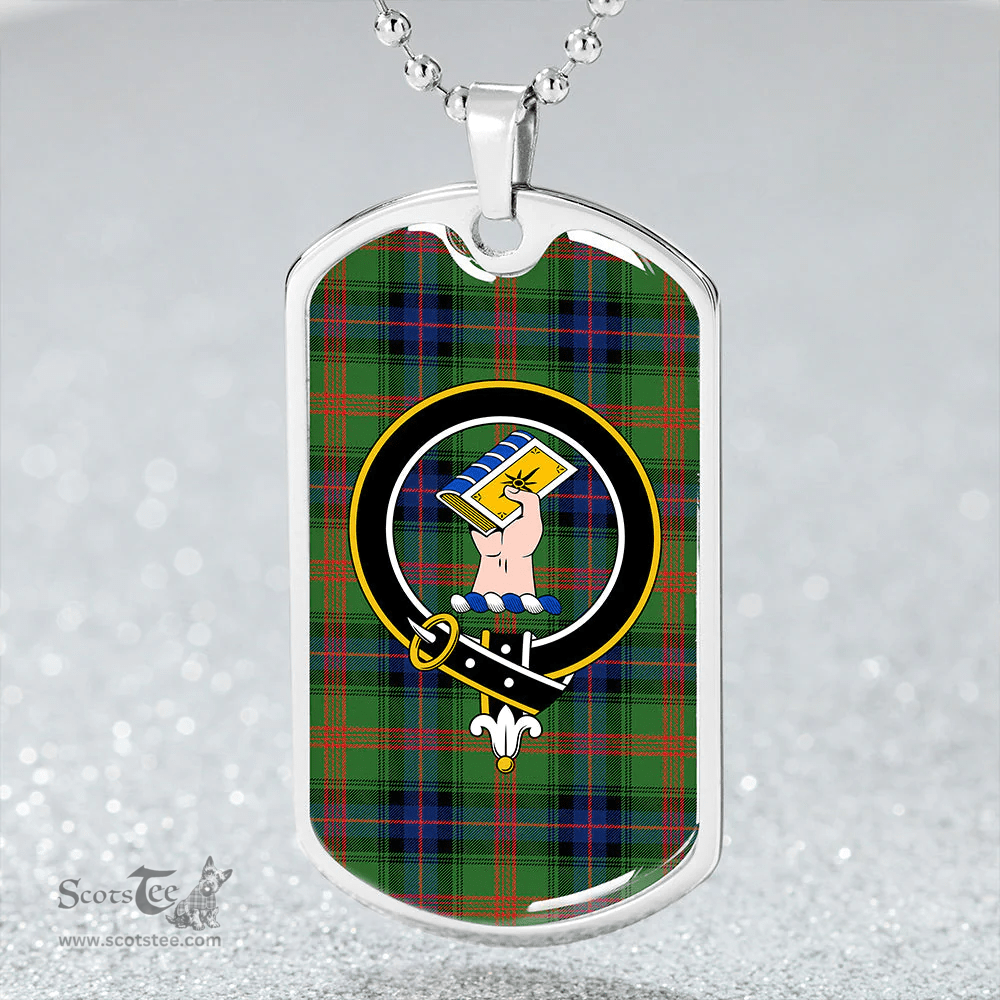 ScottishPlaid Park Modern Clan Tartan Dog Tag Necklace - Crest Classic Scottish Plaid Tartan Plaid