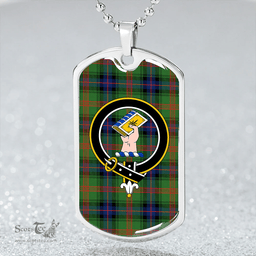 ScottishPlaid Park Modern Clan Tartan Dog Tag Necklace - Crest Classic Scottish Plaid Tartan Plaid