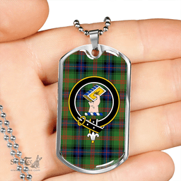 ScottishPlaid Park Modern Clan Tartan Dog Tag Necklace - Crest Classic Scottish Plaid Tartan Plaid