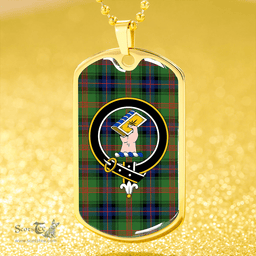 ScottishPlaid Park Modern Clan Tartan Dog Tag Necklace - Crest Classic Scottish Plaid Tartan Plaid
