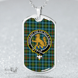 ScottishPlaid Smith (MacGowan Hunting) Ancient Clan Tartan Dog Tag Necklace - Crest Classic Scottish Plaid Tartan Plaid