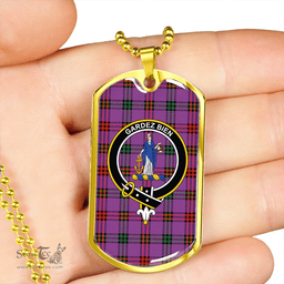 ScottishPlaid Montgomery Ancient Clan Tartan Dog Tag Necklace - Crest Classic Scottish Plaid Tartan Plaid