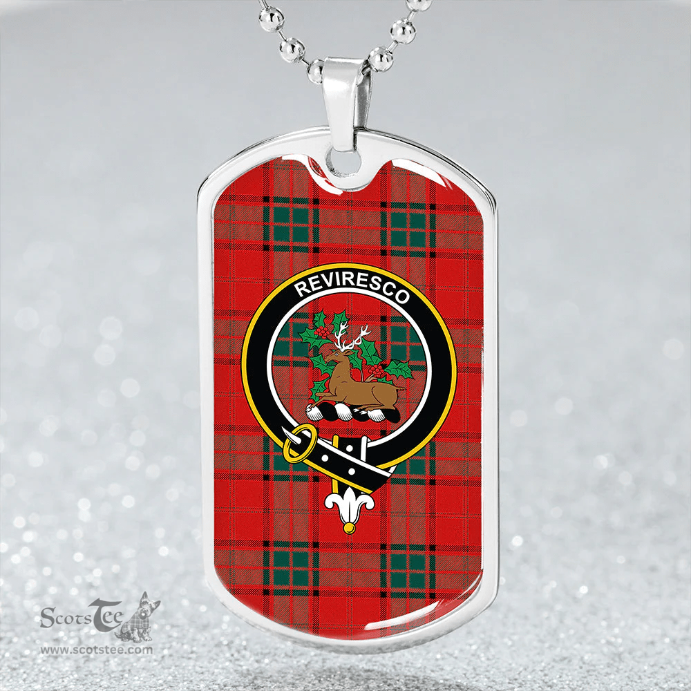 ScottishPlaid Maxwell Modern Clan Tartan Dog Tag Necklace - Crest Classic Scottish Plaid Tartan Plaid